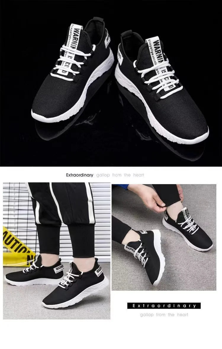 Male's sneakers casual lightweight mesh sports shoes summer men's outdoor soft sole Breathable comfort fashion tide running shoe