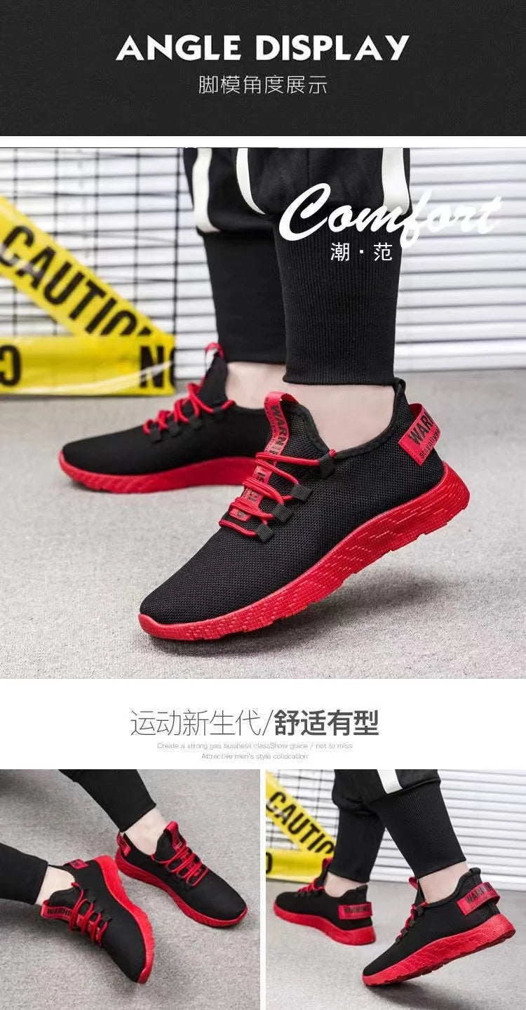 Male's sneakers casual lightweight mesh sports shoes summer men's outdoor soft sole Breathable comfort fashion tide running shoe