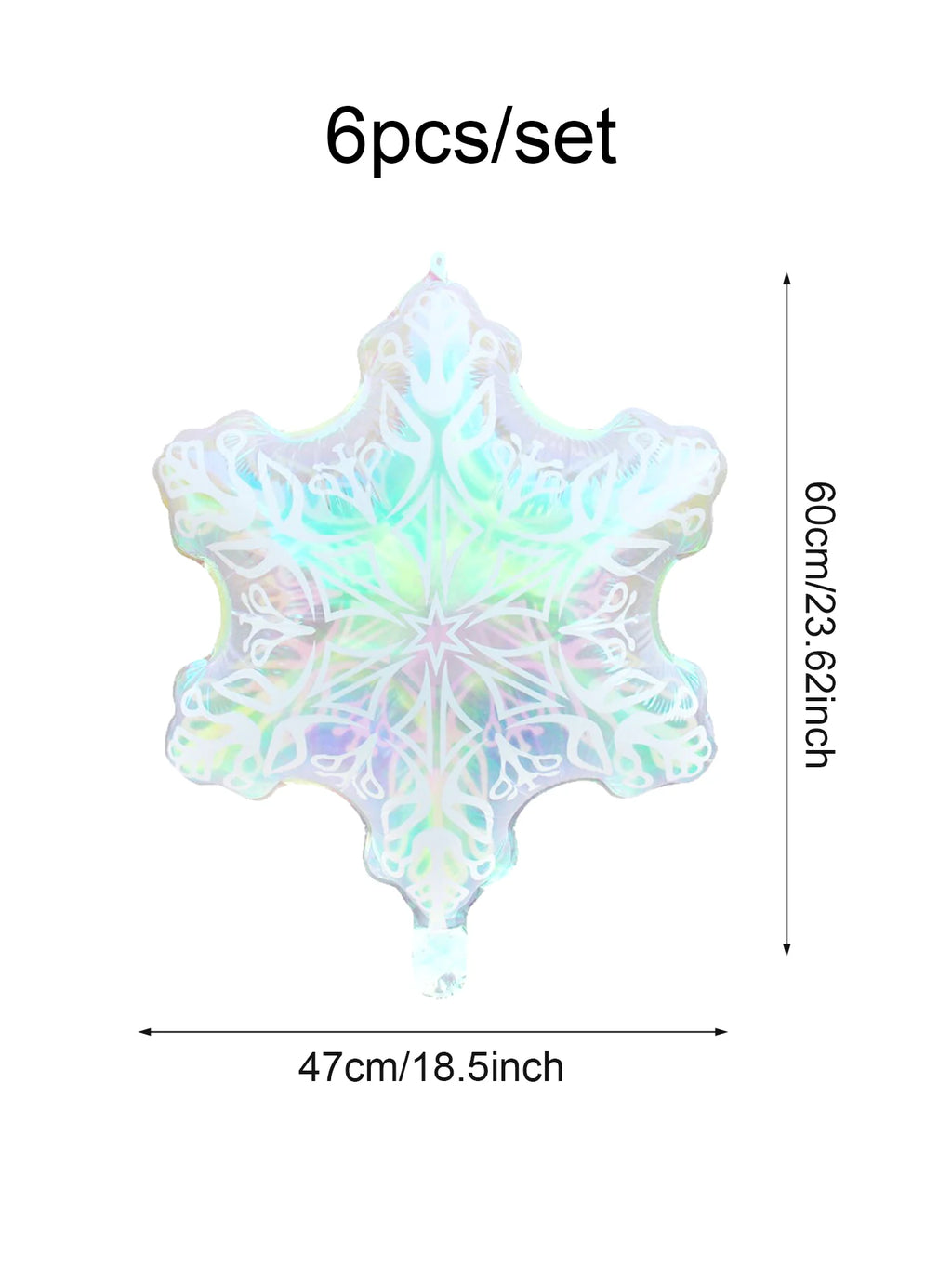 1/3/6pcs transparent snowflake aluminum foil balloons, ice and snow theme party, birthday, Christmas, winter party, New Year
