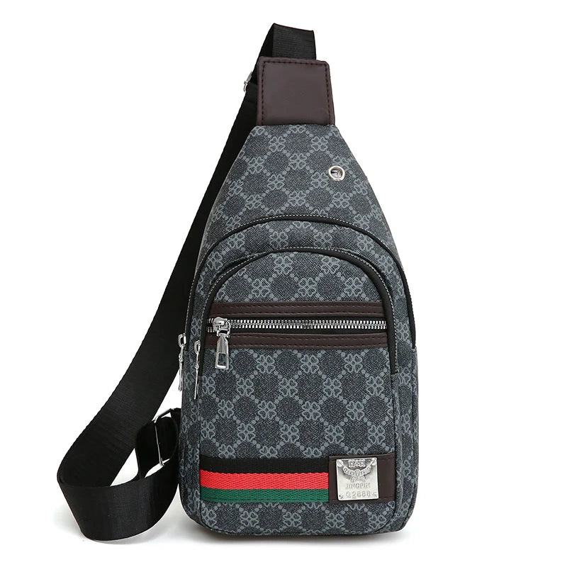 Multifunctional Messenger Bag for Men Shoulder Chest Bag Crossbody Casual Handbags with Earphone Hole