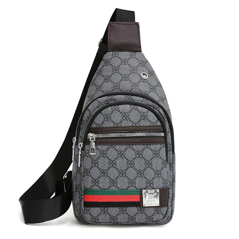 Multifunctional Messenger Bag for Men Shoulder Chest Bag Crossbody Casual Handbags with Earphone Hole